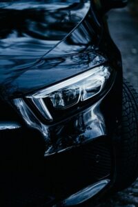 headlight of a car