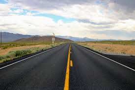 A straight, empty highway