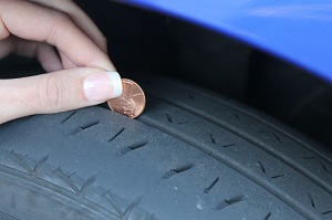 worn tire tread